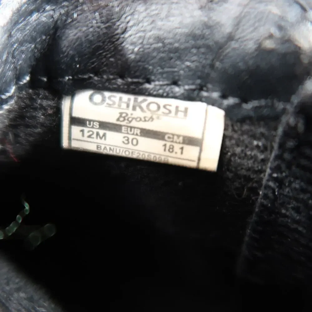 Oshkosh B'Gosh Shoes Kids Toddler 12 Boots Black Zip Casual Girls Buckle Detail